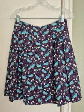 EUC Birds Of North America Midi Skirt, Pockets, Fits S-M